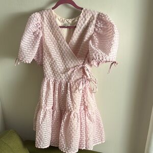 Sister Jane Pink Textured Mini Dress